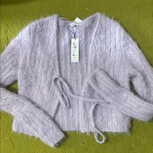 Garage Lavender fairy Fuzzy Sweater